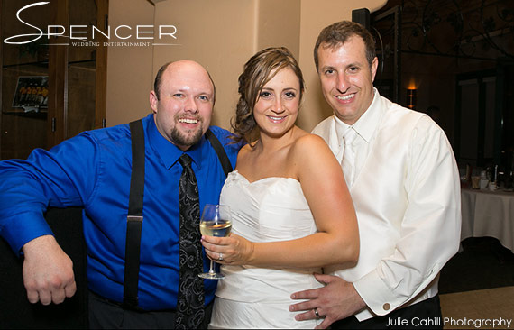 Wedding DJ Bridges Golf Club - Jason with Bride and Groom