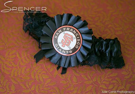 Wedding DJ Bridges Golf Club - SF Giants Wedding Garter